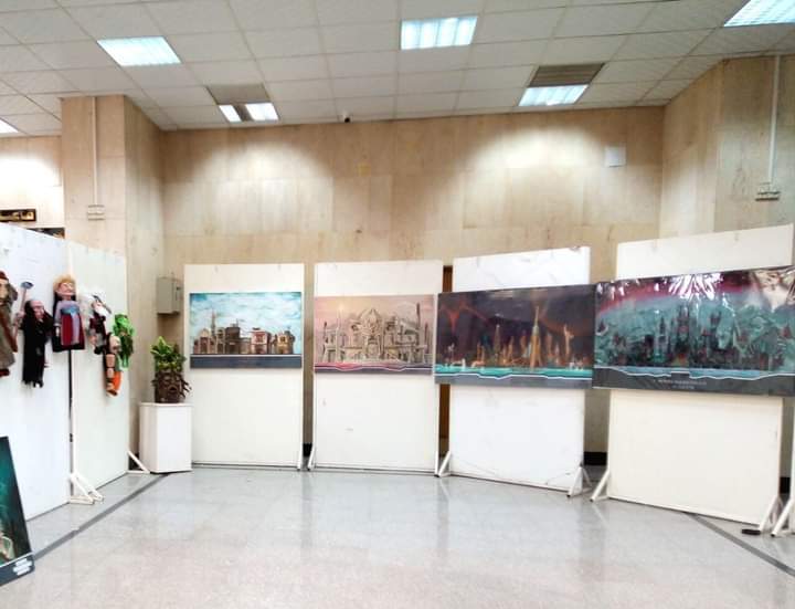 كلية الفنون الجميلة تشارك بمعرضها الفني على هامش المؤتمر الدولي الحادي عشر للتنمية والبيئة في الوطن العربي