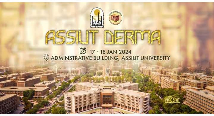 An invitation to the annual conference of the Department of Dermatology at the Faculty of Medicine, Assiut University, entitled “Assiut Derma 2024”