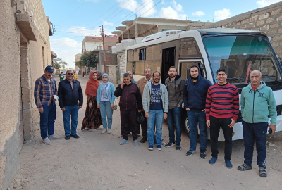 The integrated health convoy for the village of Al-Temsahiya, Al-Qusiya Center, on Friday, February 16, 2024
