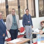 Professor Dr. Mohamed Abdelbaset Khalaf, Vice Dean of the College for Graduate Studies and Research, inspects the doctors during their performance of the Master's exam, Part One, October 2025 session (approved points system).