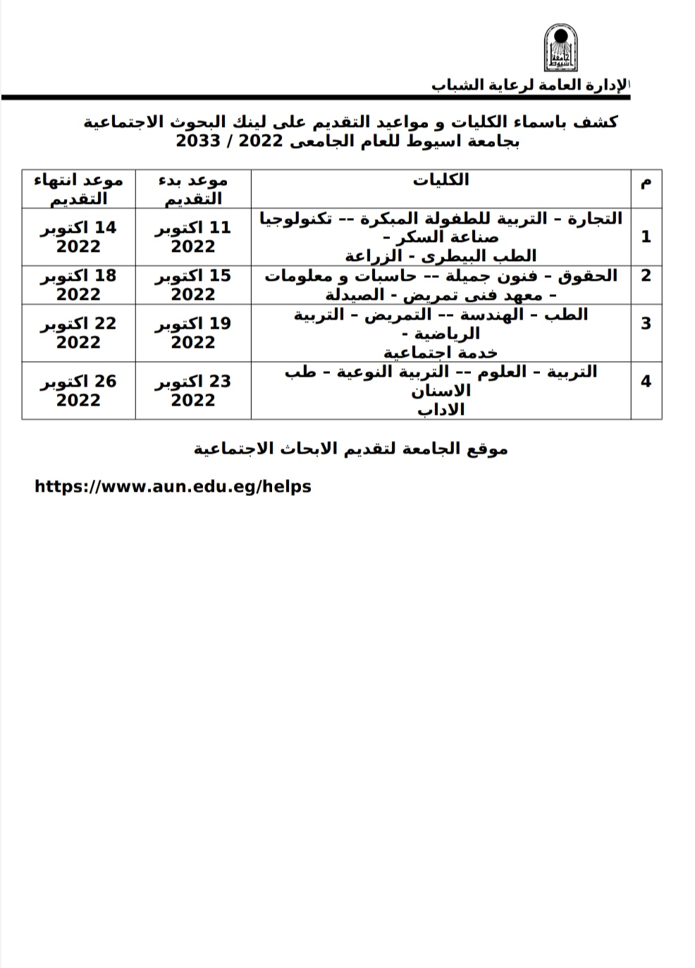 الكليات